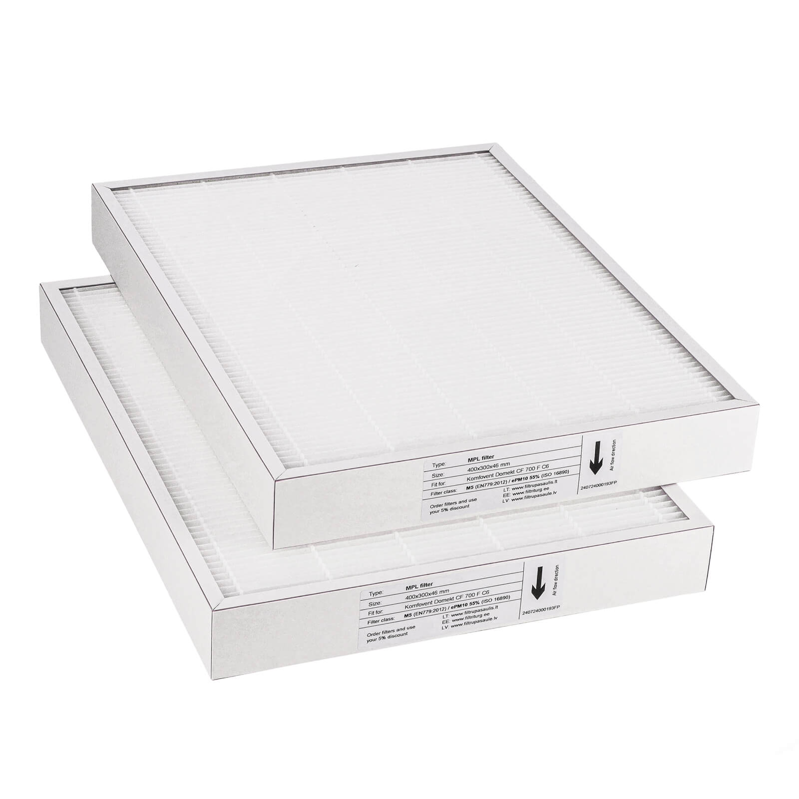 Komfovent Domekt CF 700 F C6 filter set M5+M5 (house brand)