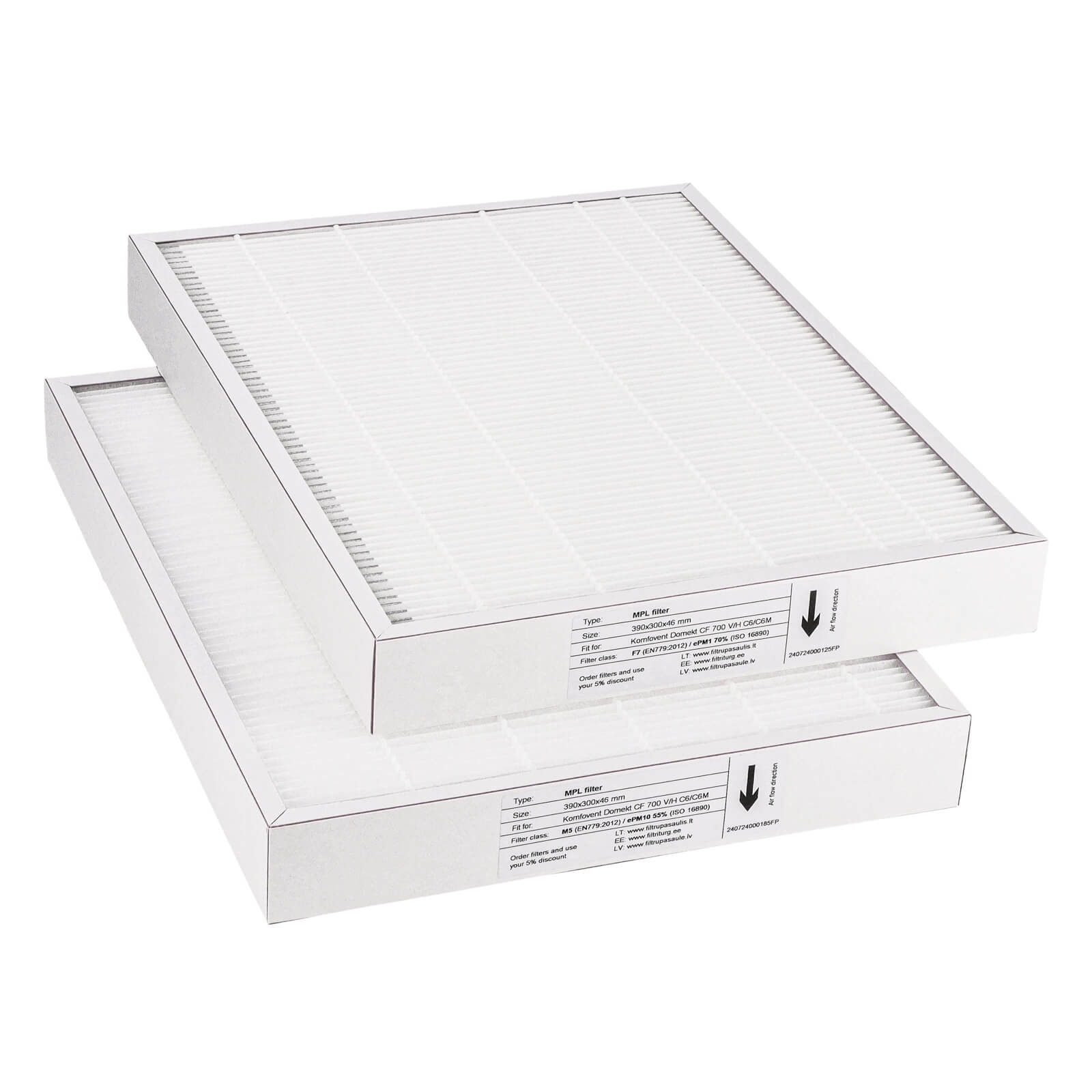 Komfovent Domekt CF 700 V/H C6/C6M filter set M5+F7 (house brand)