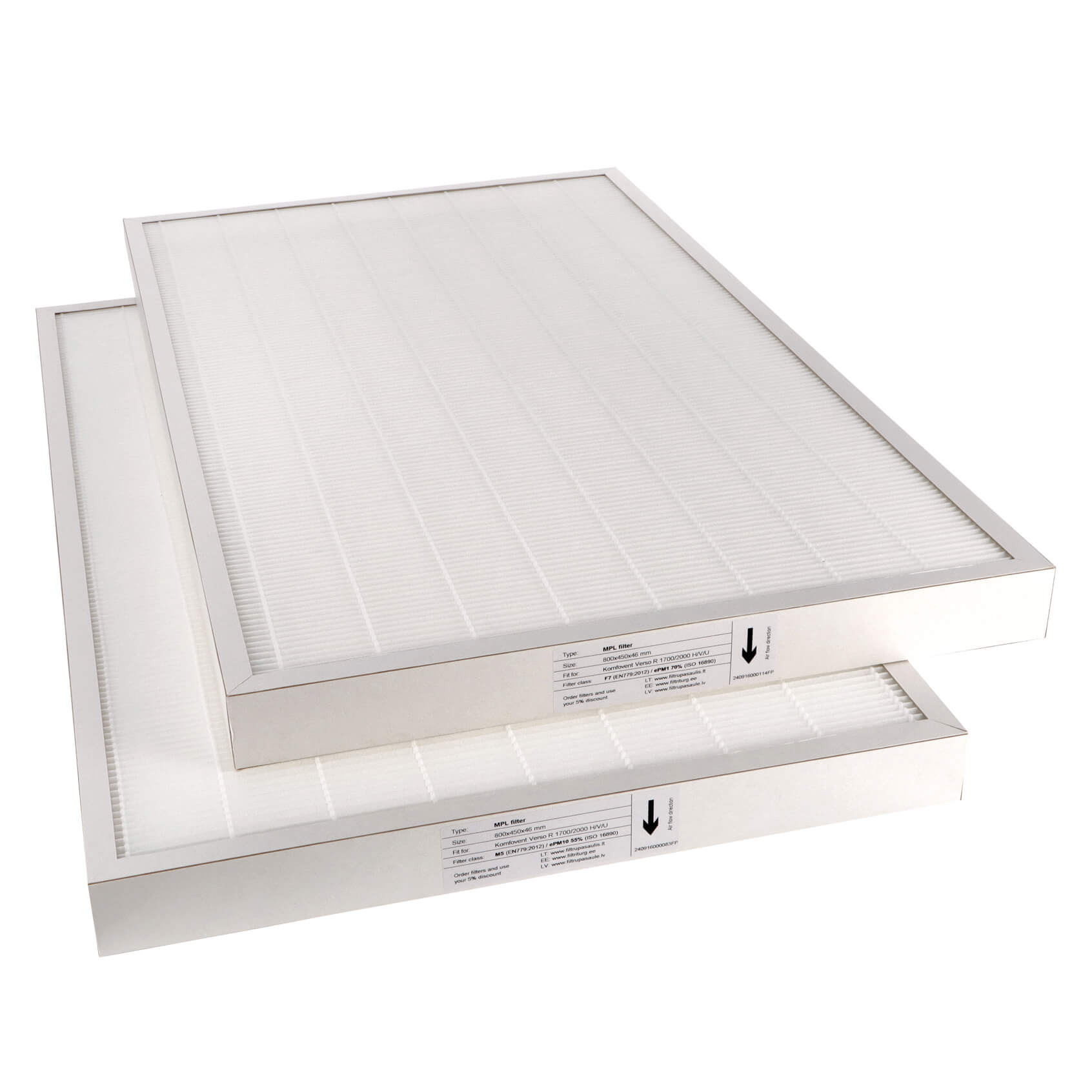 "Komfovent Verso R 1700/2000 H/V/U filtrų rinkinys M5+F7 (firminis)