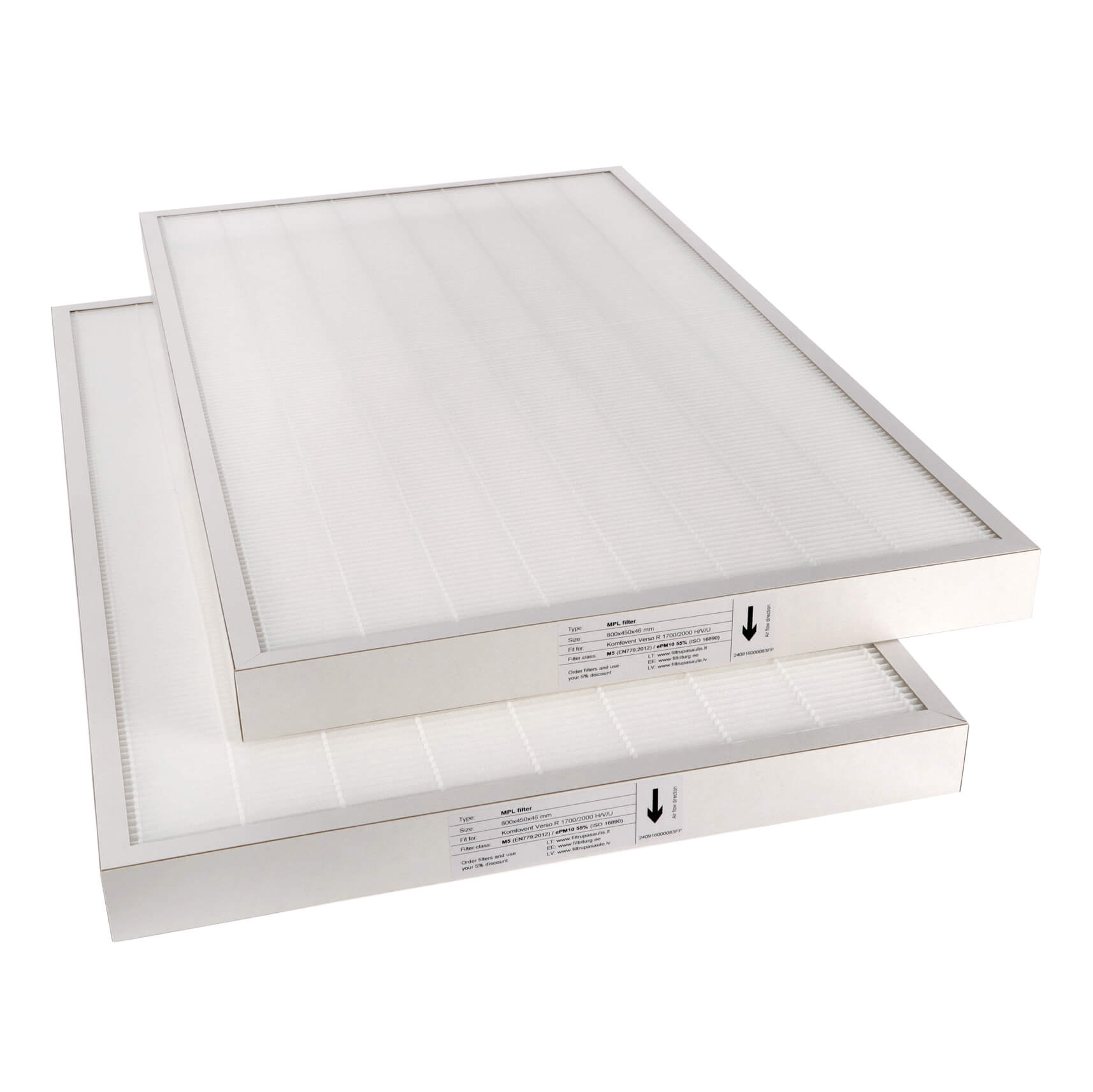 "Komfovent Verso R 1700/2000 H/V/U filtrų rinkinys M5+M5 (firminis)
