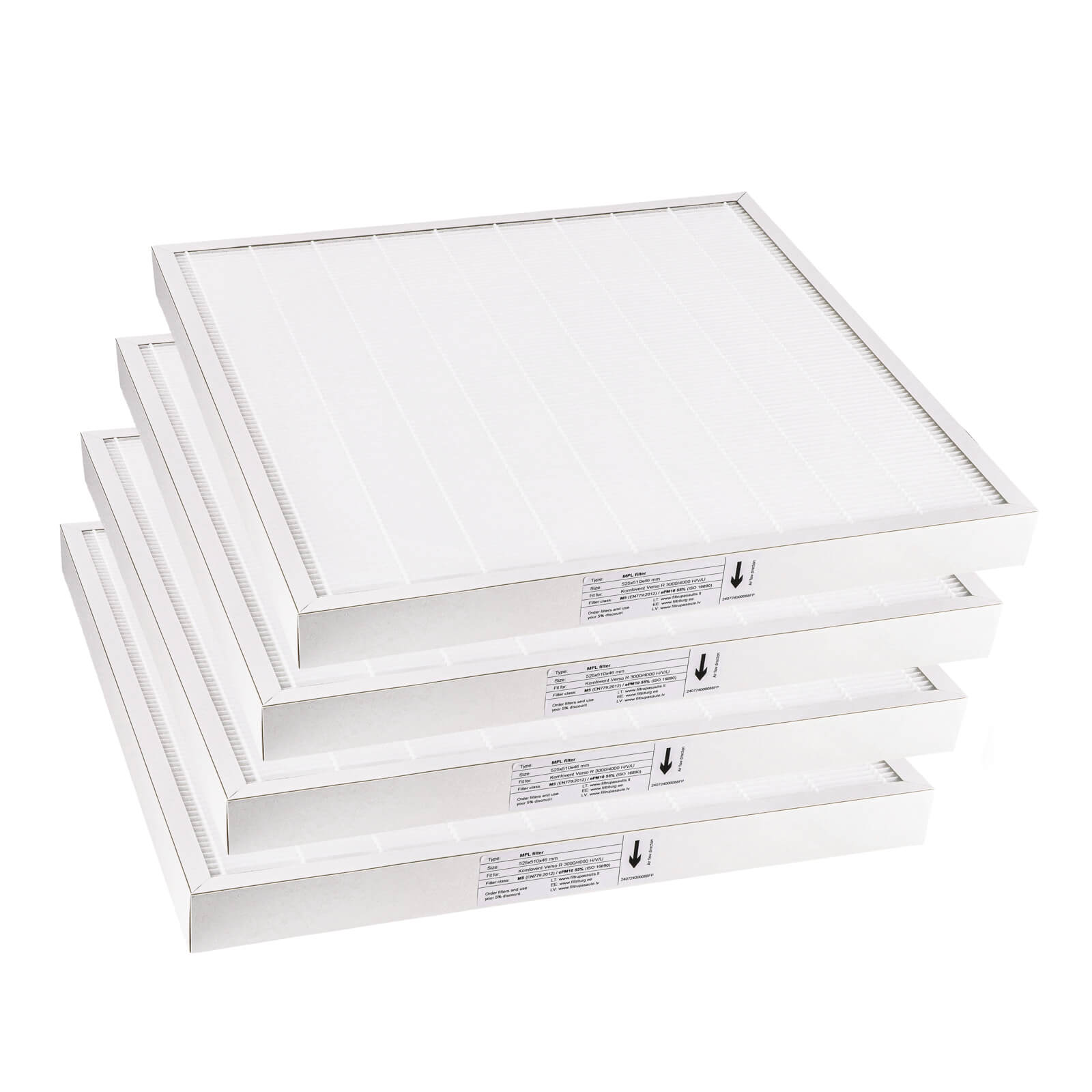 "Komfovent Verso R 3000/4000 H/V/U filtrų rinkinys M5+M5+M5+M5+M5 (firminis)