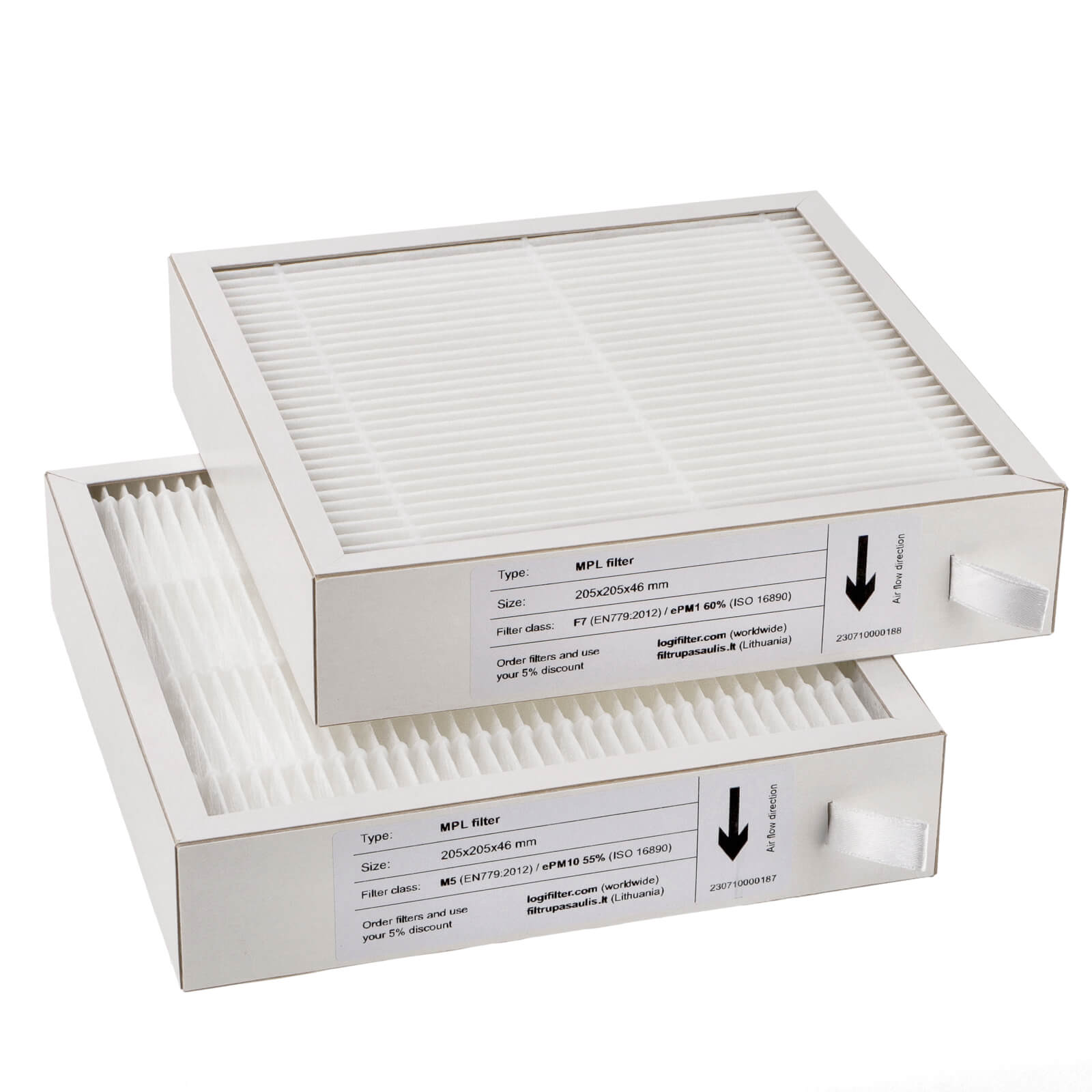 Deguonies "X-Air" / "Easy C180" / "C180E" / "C200" / "C200E" / "C250" filtrų rinkinys M5+F7 (firminis)