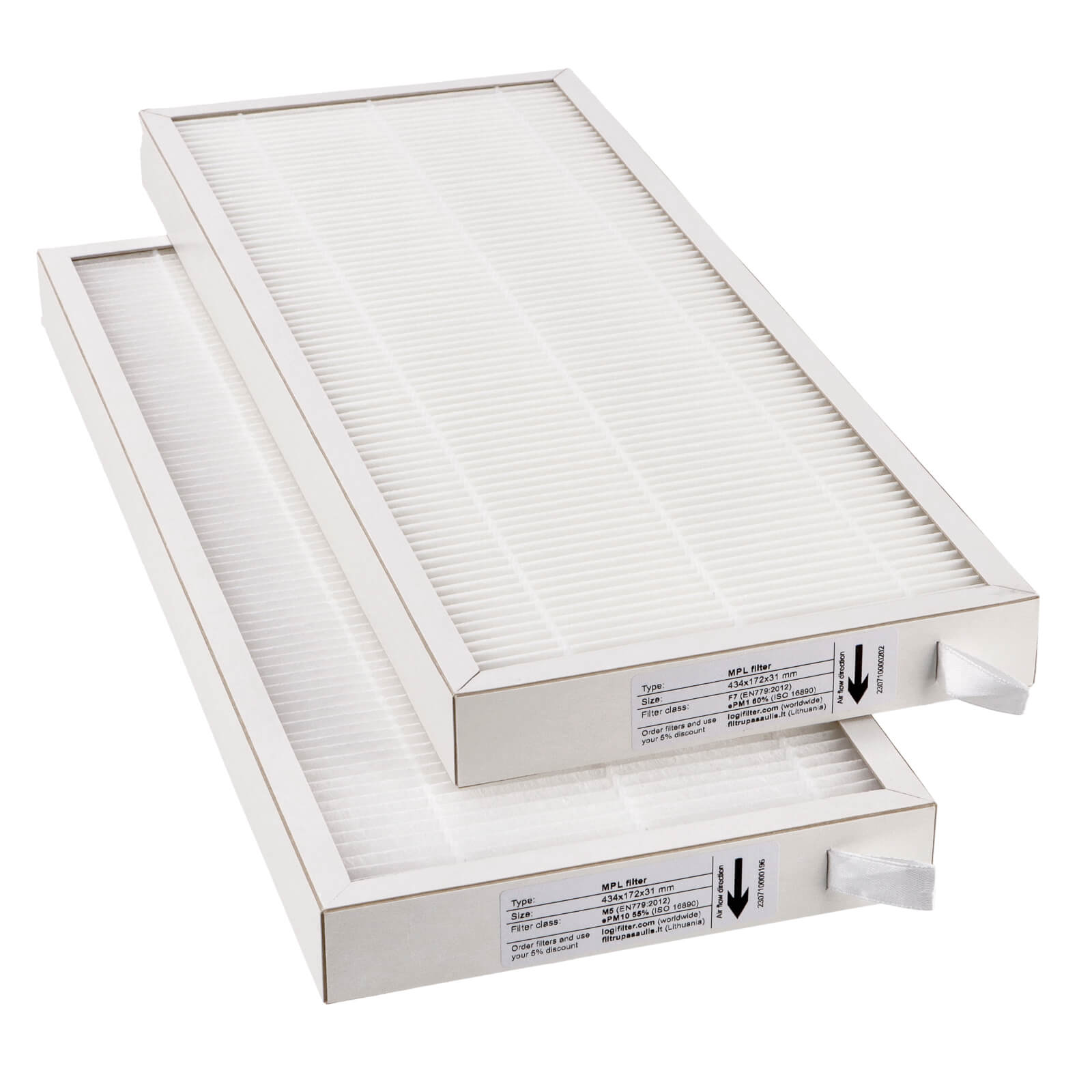 Deguonies "X-Air" / "Easy V400" / "V400E" / "V500" / "V500E" / "V600" filtrų rinkinys M5+F7 (firminis)